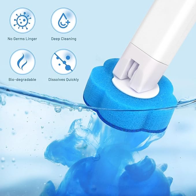 42 PCS Disposable Toilet Bowl Brush Refills, Disposable Toilet Brush Heads, Toilet Wand Disposable Refill Heads, Disposable Replacement Head (42Pcs Replacement Heads)-CasaMuseHome