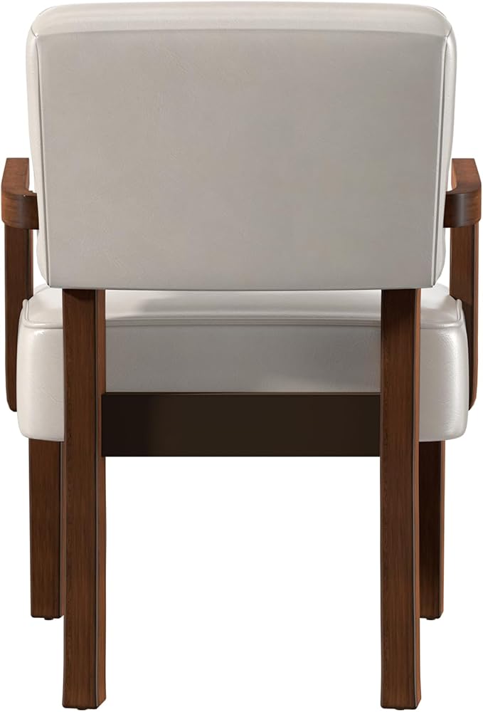 Accent Chair, PU Leather Chair for Living Room Oversized Armchair with Soft Seat and Armrests for Bedroom Dinning Reading Waiting Room (One Chair)-CasaMuseHome