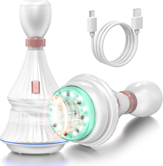KTS Smart Cupping Therapy Set with Clean Base, 4-in-1 Electric Cupping Therapy Massager, Multi-Function Vacuum Therapy for Pain Relief, Blood Circulation
