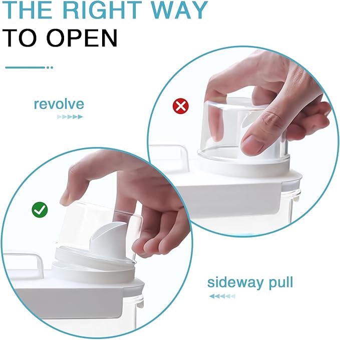 2 Pack Laundry Detergent Dispenser, 61oz Detergent Dispenser, Refluxable Laundry Detergent Container, Plastic Liquid Laundry Detergent Dispenser for Laundry Room Organization with 6 Labels-CasaMuseHome