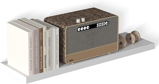 40 Inch Floating Shelf 1 Pack Large Floating Shelves for Wall No Drilling Accessories Included Deep Wall Shelves for Living Room Kitchen Farmhouse 40" W x 12" D x 1.2" White-CasaMuseHome