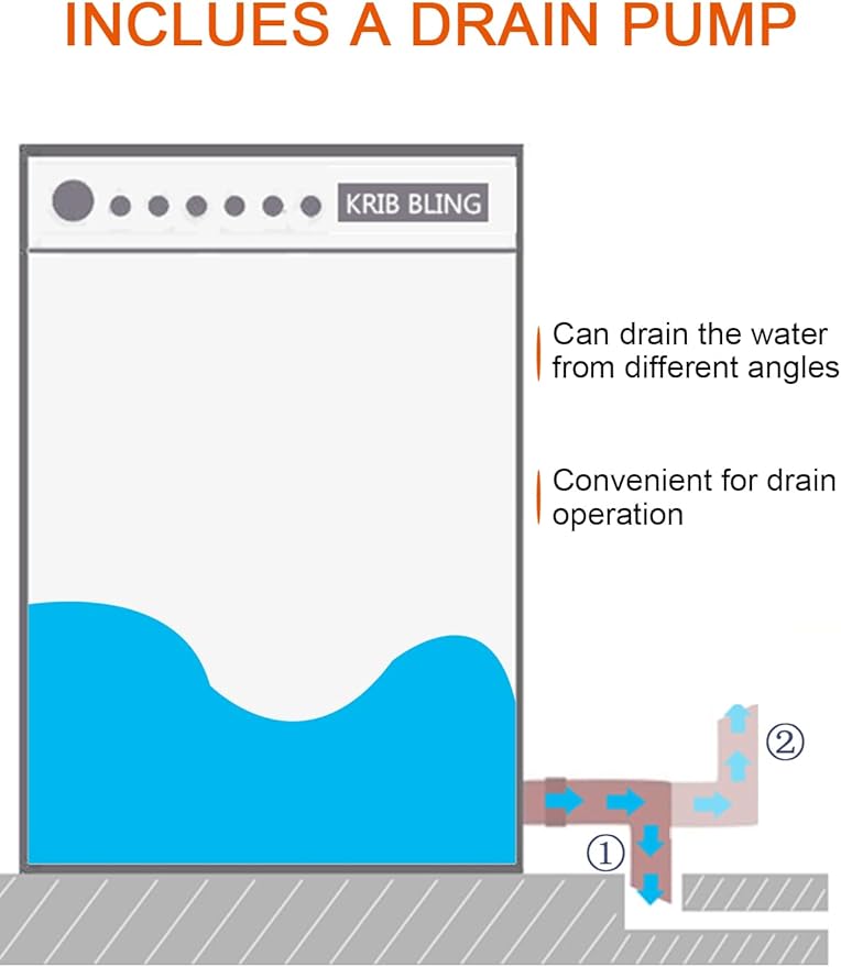 17.7 lbs Portable Washer Drain Pump, Full Automatic Washing Machine with LED Display, 10 Programs & 8 Water Levels Selections, Ideal for Camping, Apartment, Dorm, Glod-CasaMuseHome