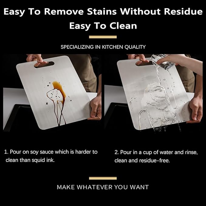 3 pack Titanium Cutting Boards for Kitchen -Titanium Cutting Board Double Sided Titanium Cutting Mat,Non Stick Chopping Board-CasaMuseHome