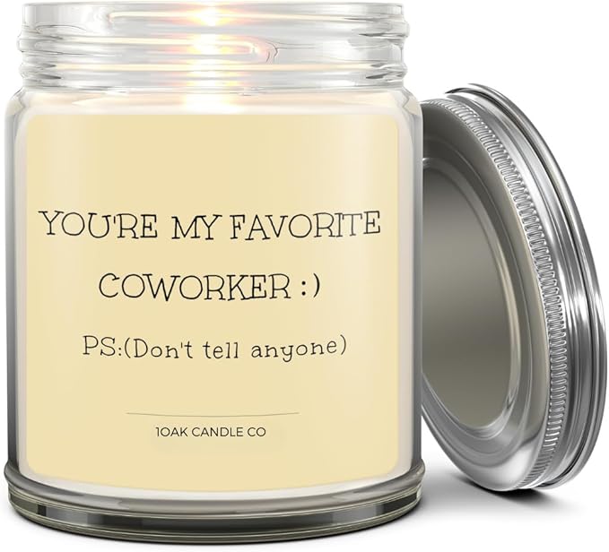 1OAK Vanilla Coworker Candle - Office Gifts for Coworkers - Funny & Farewell Gifts for Women, Men & Colleagues-CasaMuseHome
