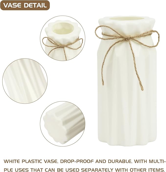 27pcs Colorful Artificial Flowers Tulips, Tulips with 1pc Plastic Vase, Fake Flowers Real Touch Flower 13.9", Christmas, Mother's Day, Easter, Valentine's Day, Family Kitchen, Wedding Decorations-CasaMuseHome