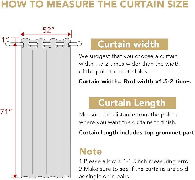 H.VERSAILTEX Thermal Insulated Blackout Curtains - Antique Copper Grommet Top Window Drapes - Chocolate Brown - 52" W x 72" L - (Set of 2 Panels)-CasaMuseHome