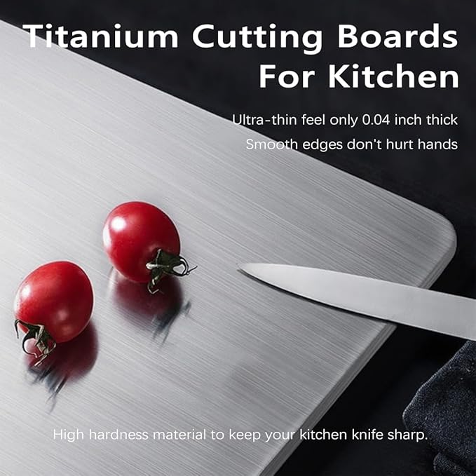 3 pack Titanium Cutting Boards for Kitchen -Titanium Cutting Board Double Sided Titanium Cutting Mat,Non Stick Chopping Board-CasaMuseHome