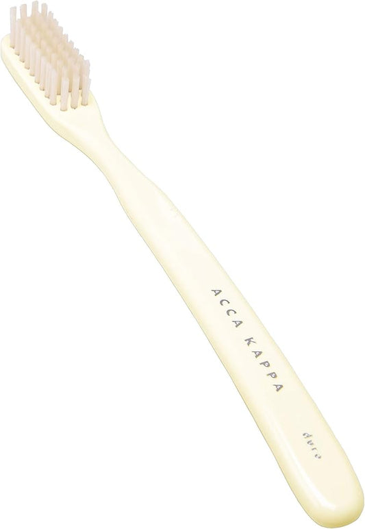 Acca Kappa Vintage White Toothbrush Soft Nylon Bristles Retro-Style Ergonomic Handle-CasaMuseHome