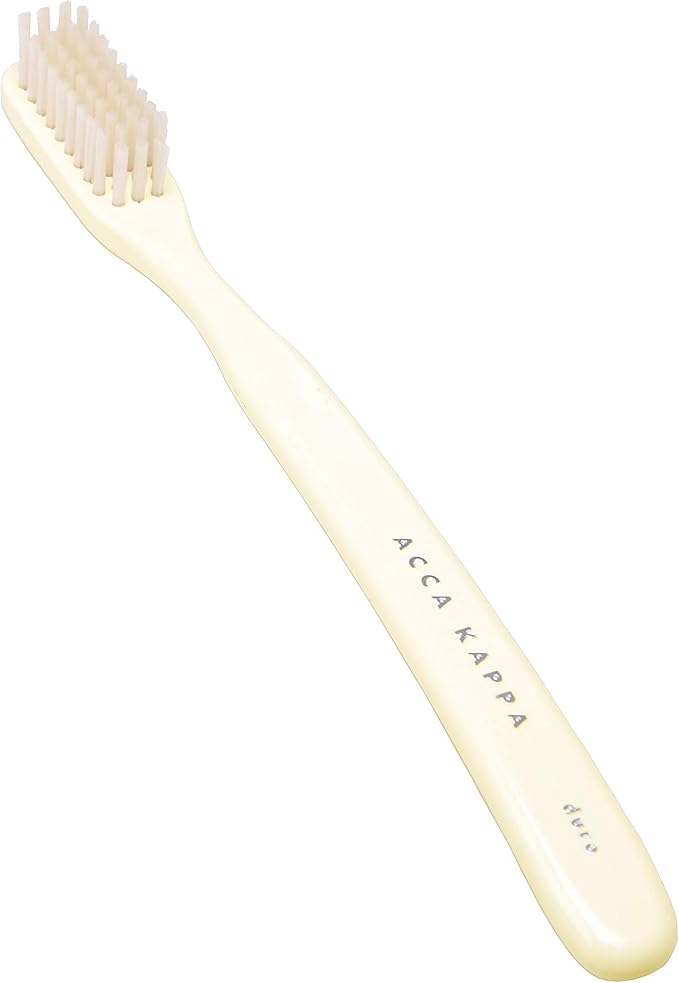 Acca Kappa Vintage White Toothbrush Pure White Bristles Retro-Style Ergonomic Handle-CasaMuseHome