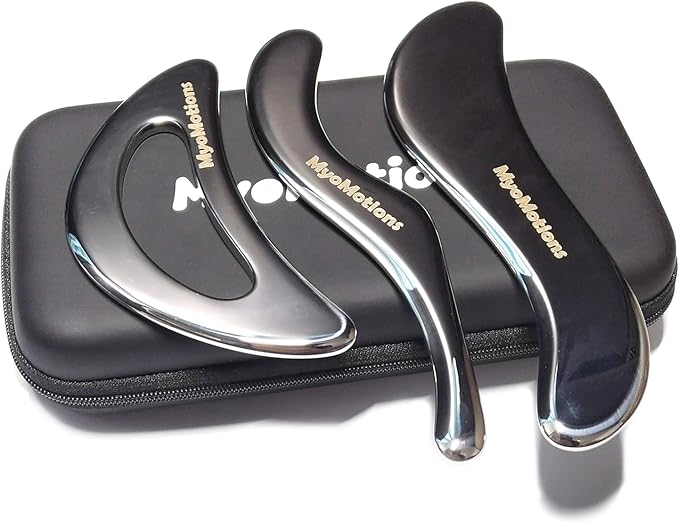 3-Piece Muscle Scraper Tool Set for IASTM Therapy - Stainless Steel Gua Sha Tool for Myofascial Release and Deep Tissue Massage Tool Set-CasaMuseHome