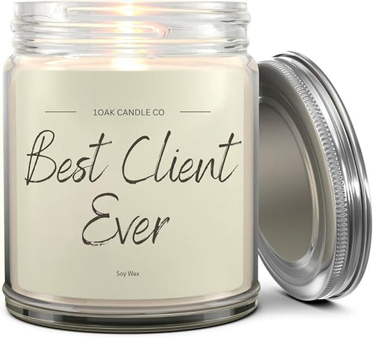 1OAK Vanilla Scented Candles - Appreciation Gifts for Clients - Client Candle - Thank You Client Gifts for Corporate Women, Men, Hairdresser, Lawyer, Realtor, Real Estate Agent, Paralegal, Attorneys-CasaMuseHome