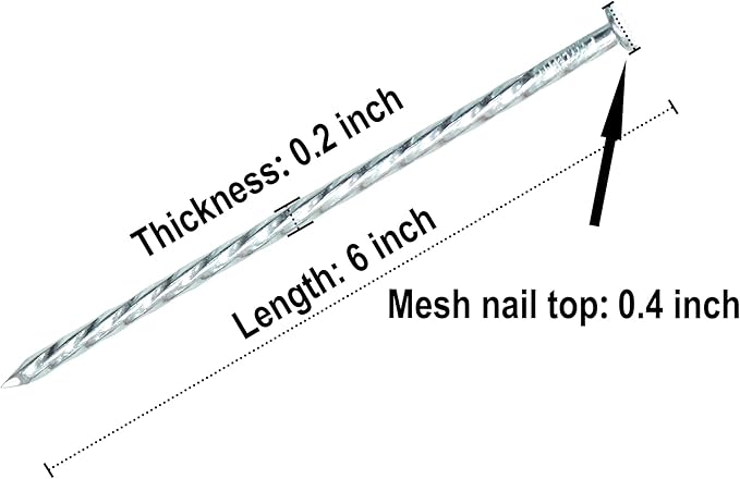 50/100/150 Pack 6" Solid Galvanized Non-Rust Metal Garden Stakes Spiral Landscape Edging Anchors for Paver Edging, Gardening, House Construction, etc (100)-CasaMuseHome