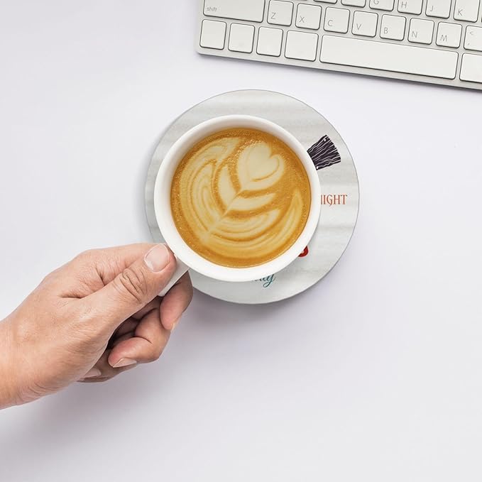 6 PCS Halloween Coasters with Metal Holder and Cork Base Ceramic Drink Coasters Absorbent Cup Mat Non-Slip for Home Kitchen Office Table Decor, 4 Inch Halloween 1-CasaMuseHome