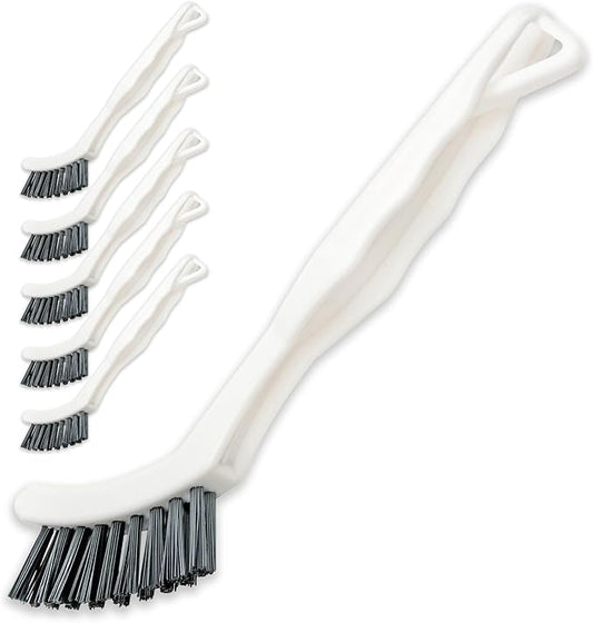 6-Pack Grout Cleaner Brush Scrub Set - Stiff Bristle Scrubbing & Detail Cleaning Brushes for Household Use on Bathtub, Shower, Kitchen, Tile Floors, Sink, Grooves, Window Tracks, Drains-CasaMuseHome