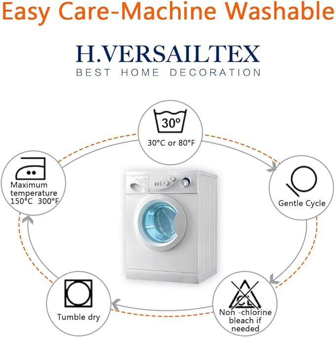 H.VERSAILTEX Super Stretch Stylish Cushions Covers/Furniture Cover Spandex Jacquard Small Checked Pattern Super Soft Slipcover Washable Individual-CasaMuseHome