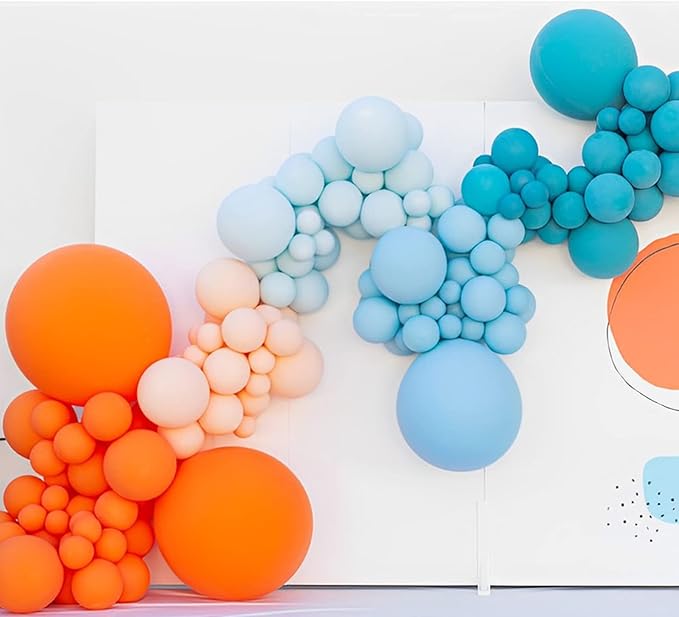 130pcs Orange Balloons Different Sizes 18" 12" 10" 5" Orange Matte Latex Balloons for Boys Girls Birthday Baby Shower Gender Reveal Wedding Gender Reveal Autumn Party Decorations-CasaMuseHome