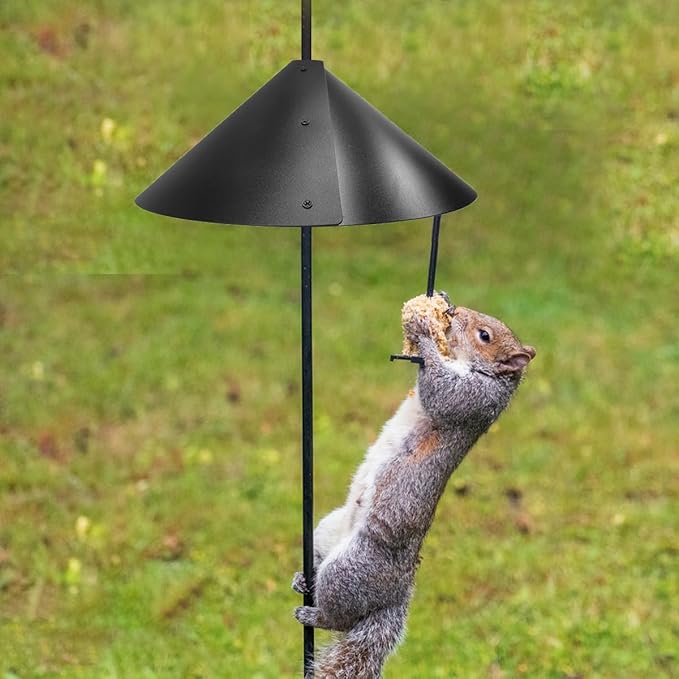 2 Pack Squirrel Baffle for Bird Feeder Pole，Keeps Squirrels Away from Bird Feeder Rods, (19 inch)-CasaMuseHome