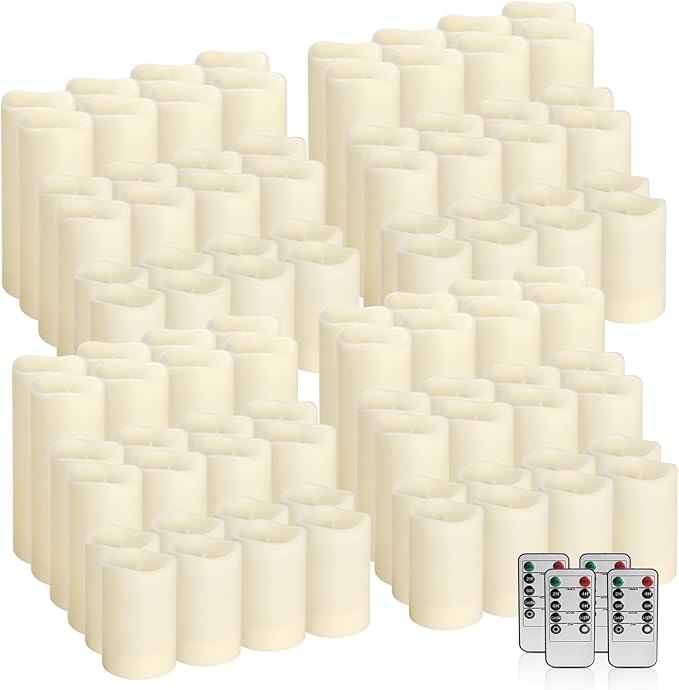 96-Pack LED Flameless Candles with Remote Control - Perfect for Home, Parties, and Special Occasions - Create a Magical Ambiance Effortlessly(Three Sizes)-CasaMuseHome