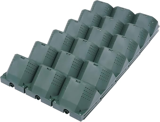 36 Pots Self-Watering Wall-Mounted Planter, 39.4”L x 46.5”H Vertical Wall Planter Self Watering Stackable Planters Vertical Garden Wall Garden Planter Outdoor Indoor for Herbs Flowers Strawberries-CasaMuseHome