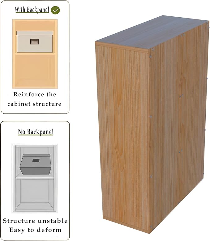 6-Cube Storage Shelf Bookcase - Wooden 3-Tier Floor Standing Open Bookshelf for Home and Office, Display Cabinet, Oak-CasaMuseHome