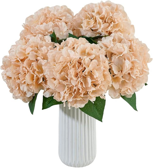 8pcs Fake Flowers Silk Hydrangea Artificial Flowers Bouquets Faux Hydrangea Stems for Home Table Centerpieces Wedding Party Decoration-CasaMuseHome