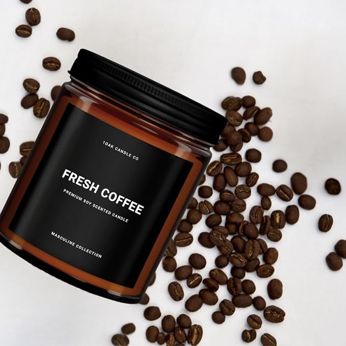 1OAK Scented Candles for Men - Fresh Coffee Candle - Espresso & Roast Coffee - Home Gifts (7oz.)-CasaMuseHome