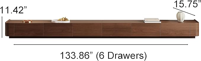 134" Farmhouse TV Unit - Large Wood Entertainment Center with Storage Drawers for 75"+ TVs, Home Office Floor Console-CasaMuseHome