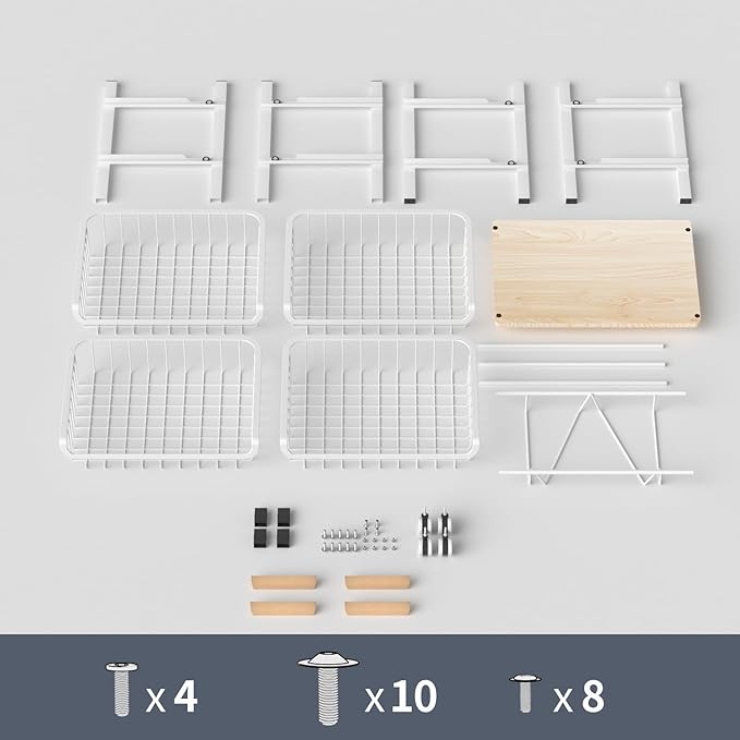 5-Layer Fruit Basket Kitchen Food Storage Organizer and Storage Rack, Stackable Storage cart with Desktop, Pull-Out Hollow Metal Storage Basket, Wheeled Sorting Rack Spice Rack-CasaMuseHome