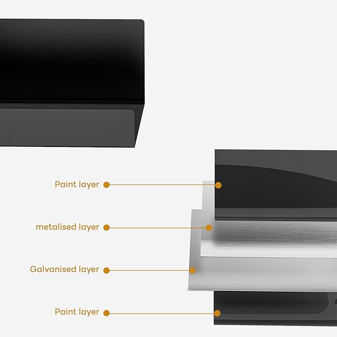 4 Pack Floating Shelves for Wall Storage, Metal Black Hanging Shelves for Living Room/Kitchen/Bedroom/Bathroom Decor, Set of 4 Organizer for Display, Perfume & Book Shelf Wall Mounted-CasaMuseHome