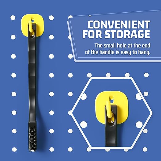 60 Pcs Mini Wire Brush Set Stainless Steel Wire Bristle Scratch Brush Small Metal Brush for Cleaning Curved Handle Masonry Welding for Cleaning Welding Slag and Rust Tool, Black, 6.7 Inches-CasaMuseHome