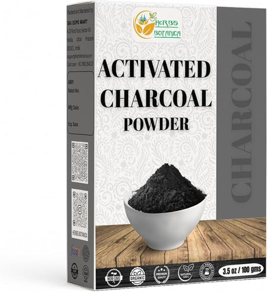 Activated Charcoal Powder 100% Food Grade, Natural Detoxifier for Teeth Whitening, Digestive Health, Face Masks, DIY Skincare, Detox Drinks & Bug Bite Relief 3.5 oz Pack-CasaMuseHome