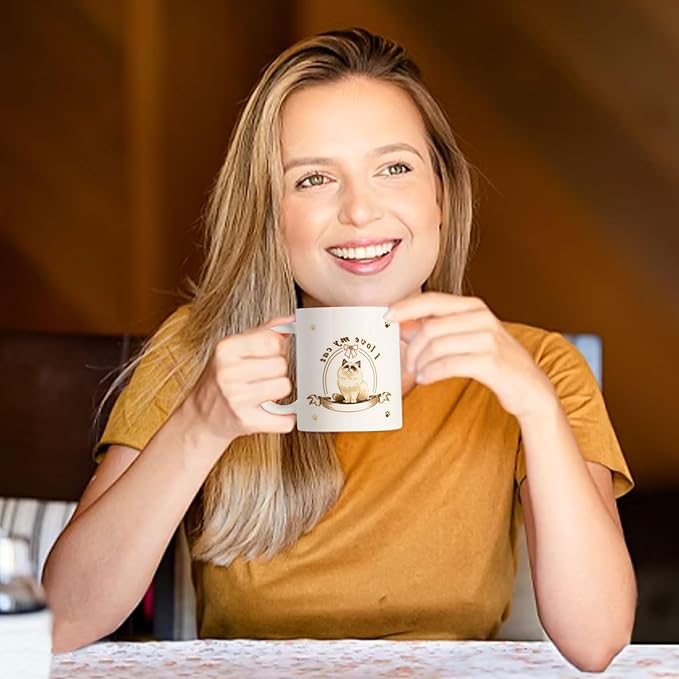 12Oz Cute Ragdoll Cat White Ceramic Mug, Mug for Daily Coffee and Tea, Lead-free Microwave and Dishwasher Safe Coffee Mug, Perfect gifts for Cat Lovers-CasaMuseHome