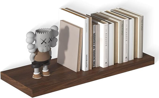 12 Inch Deep Floating Shelves for Wall 1 Pack Floating Shelves Large Storage Space Wall Mount Shelf for Living Room Kitchen Bathroom 30" W x 12" D x 1.2" H Walnut-CasaMuseHome