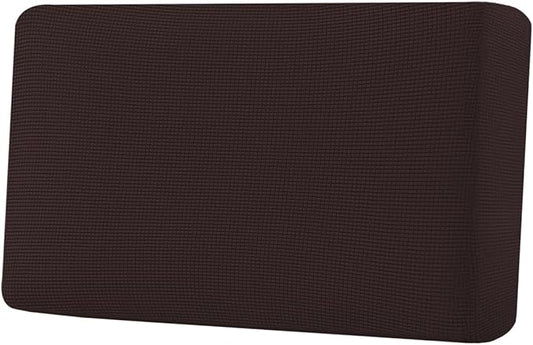 H.VERSAILTEX Super Stretch Individual Seat Cushion Covers Sofa Covers Couch Cushion Covers Slipcover Sets Thick Jacquard Textured Twill Fabric (1 Piece Loveseat Cushion Cover, Chocolate)-CasaMuseHome