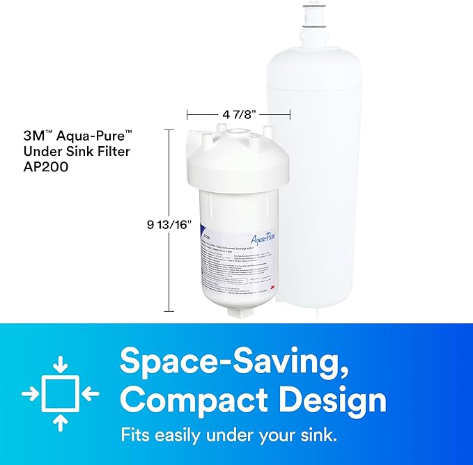 3M Aqua-Pure Under Sink Water Filter System AP200, Full Flow-CasaMuseHome