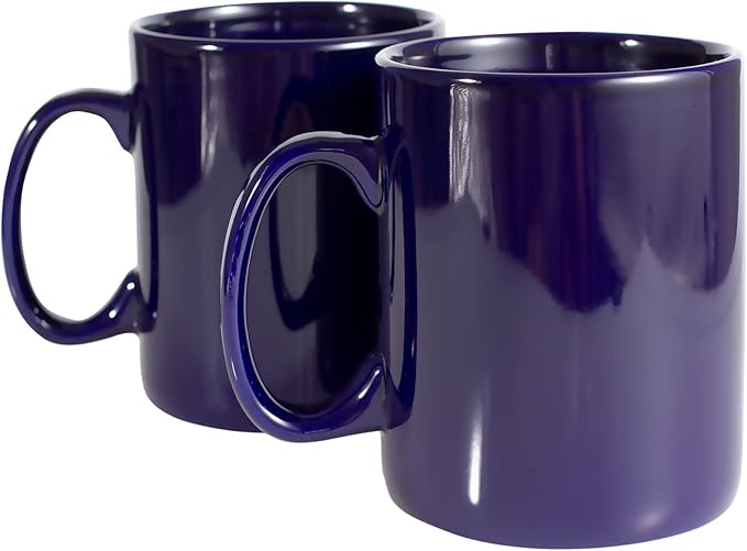 30oz Super Large Ceramic Coffee Mugs Large Handles Set of 2 (Cobalto)-CasaMuseHome
