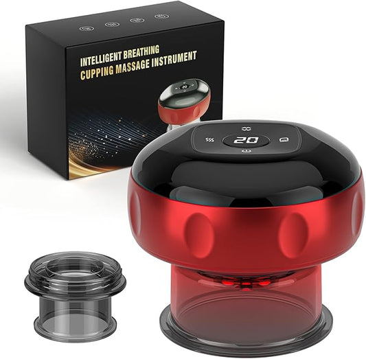5-in-1 Smart Cupping Therapy Set, 12-Level Temperature & Suction Control, Massage Cupping Kit for Targeted Pain Relief, Neck/Shoulder/Back Muscle Soreness & Blood Circulation Improvement-CasaMuseHome
