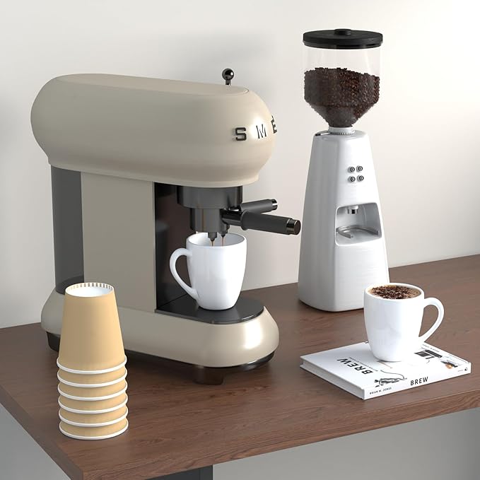 16 OZ White Stoneware Mugs Set of 6, Large Ceramic Coffee Cups with Handle, Porcelain Mugs for Latte, Milk, Tea and Juice-CasaMuseHome