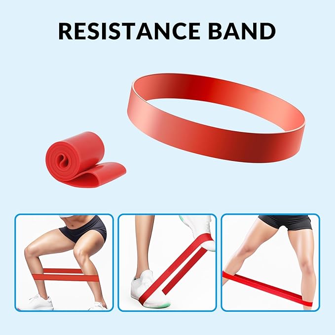 7 in 1 Foam Roller,Products Include Foam shafts,Muscle Roller Bars,Leg Massagers,Fascia Balls,Stretch Bands,8-Shaped Resistance Bands,are Used for Full-Body Relax,Yoga(White Pink Blue) (Pink)-CasaMuseHome