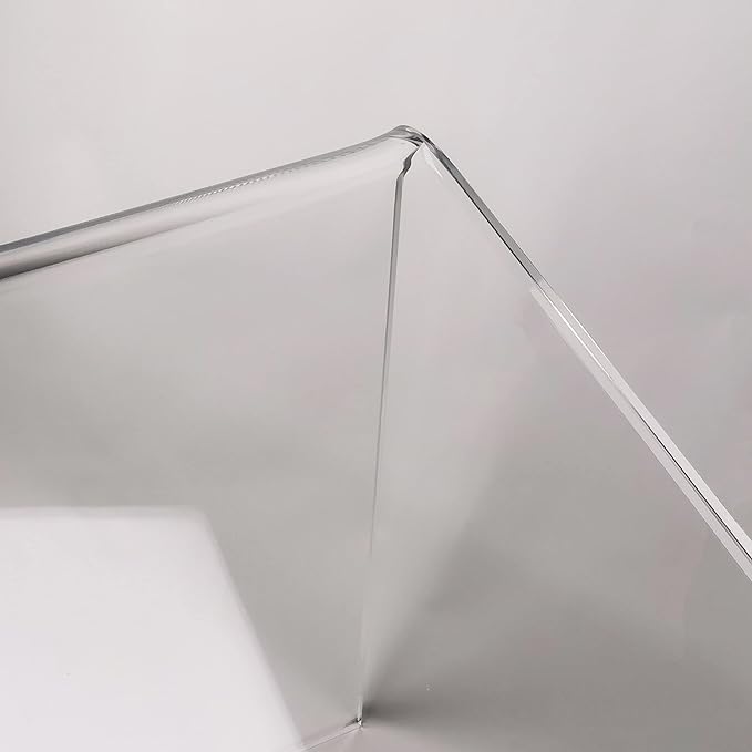 Acrylic Console Table, 37.5” L Thick Modern Entryway Table for Hallway, Living Room, Clear Acrylic Desk, 37.5” W x 29.25” H x 15.25” D, 220LBS Weight Capacity.-CasaMuseHome