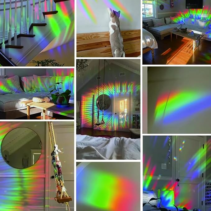 12pcs Window Decals for Bird Strikes, Anti Collision Window Clings, Rainbow Reflection Window Sticker, Hummingbird Style Sun Catcher Stickers for Glass Windows-CasaMuseHome