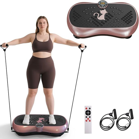 KRYLIX Vibration Plate Machine Exercise Platform for Whole Body Vibration Workout Weight Loss Lymphatic Drainage Fitness Platform Exercise Machine Vibrating Platform for Women Men