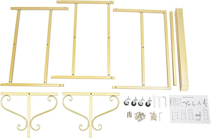 40 Slots Champagne Holder Stand for Party, Wine Glass Display Wall Holder, Stable Wine Glass Stemware Rack for Bar, Wedding, Party (Gold)-CasaMuseHome