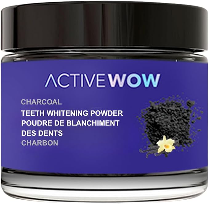 Active Wow Activated Coconut Powder – Whitening Toothpaste Powder, Fluoride-Free, Sulfate & Paraben-Free, Vanilla Flavor-CasaMuseHome