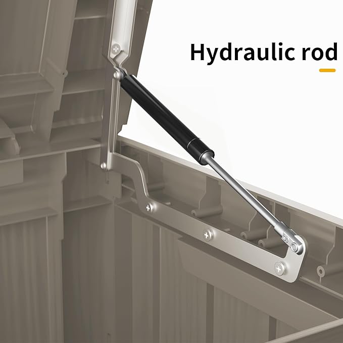 80 Gallon Outdoor Storage Box Waterproof Lockable Resin Deck Box Large, Patio Storage Bin for Pool Accessories Cushion Furniture, Garden Tools, UV-Resistant Outside Delivery Grey-CasaMuseHome