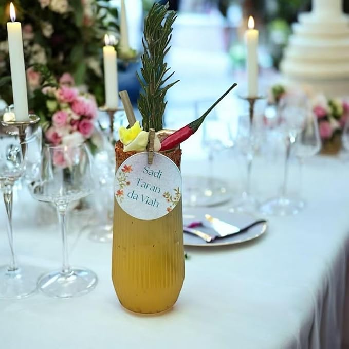 24 Pack Ribbed Origami Ripple Plastic Glasses, 12-9 Ounce Stemless Champagne Flutes & 12-12 Ounce Cups, BPA-Free Disposable Shatterproof Toasting Glasses for Weddings, Bars, and Events (Gold Rim)-CasaMuseHome