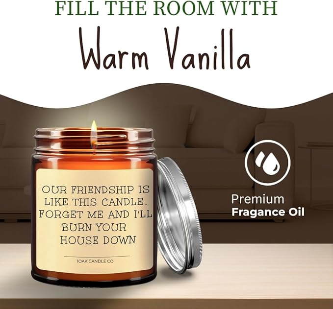 1OAK Vanilla Candle - Best Friend Candle for Women - Friendship, Christmas & BFF Gifts-CasaMuseHome