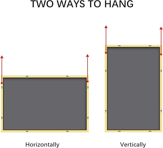 36x55inch Bathroom Mirror, Gold Rectangle Mirror with Thin Metal Frame, Large Rectangular Wall Mirror for Bathroom, Living Room, Hair Salon, Big Farmhouse Mirror Hang Horizontal/Vertical-CasaMuseHome