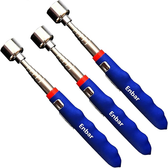 20lb Telescoping Magnetic Pick Up Tool Extendable 31" Telescopic Magnet Stick Useful for Hard-to-Reach,Sink Drains Mechanic Automotive Gifts for Men Women Husband Birthday Father's Day(3PCS)-CasaMuseHome
