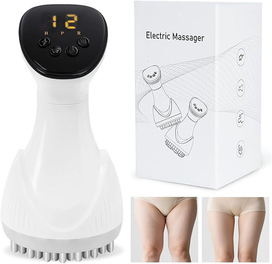 2025 Upgraded Lymphatic Drainage Massager Body Sculpting Machine Helps Reduce Stretch Marks & Cellulite for Legs, Arms & Belly Anti Cellulite Massage Tool with Light Heat & Vibration-CasaMuseHome